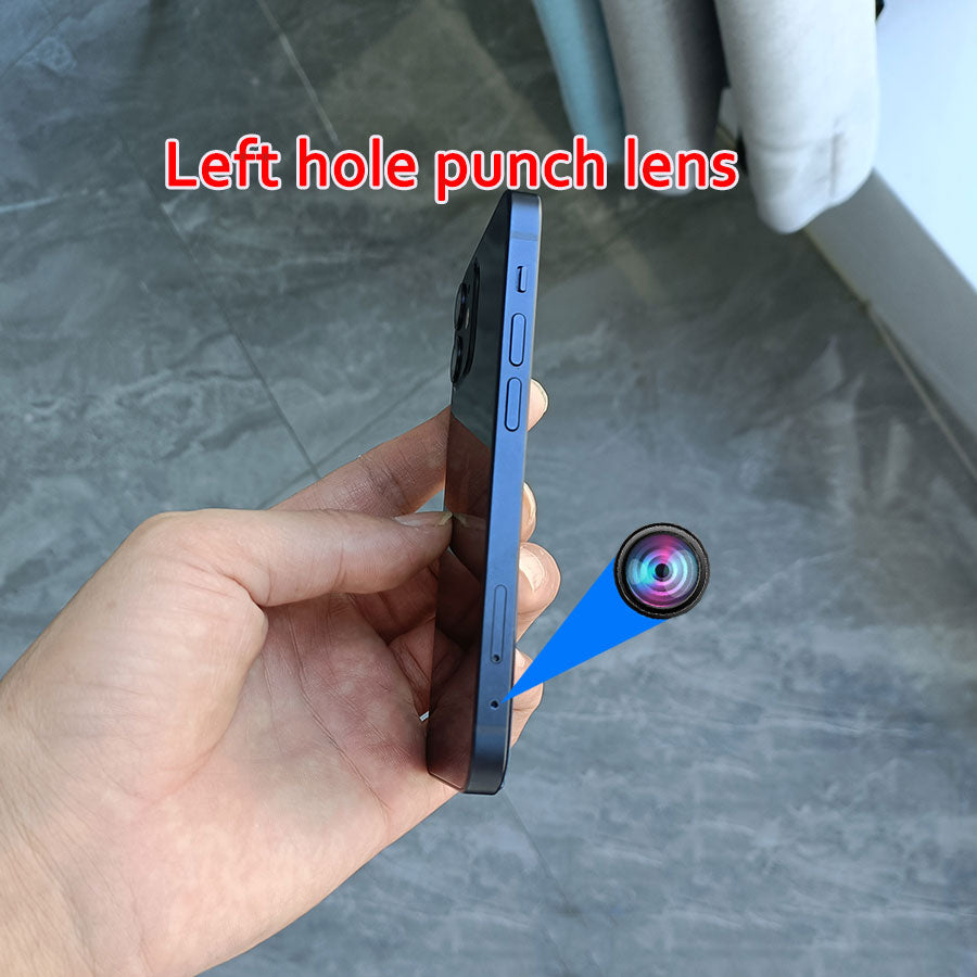 12MINI hidden camera phone with side lens, 3840x2160 resolution 4k 60FPS recording
